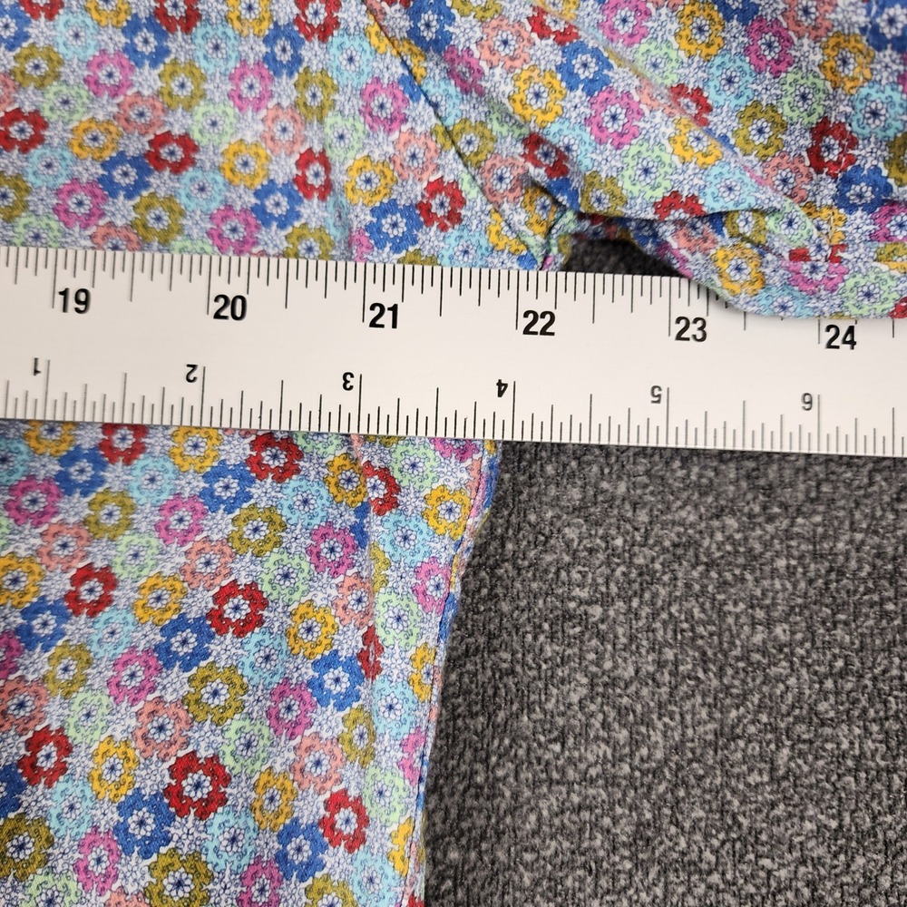 Luchiano Visconti Black Mens XL Short Sleeve Button Down Shirt Floral Cotton XL - Picture 4 of 10